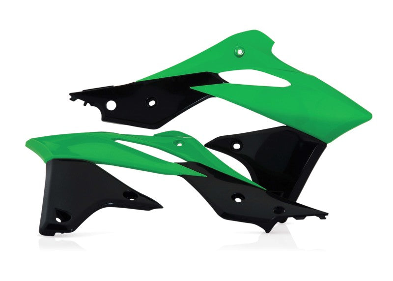 Acerbis 2314161089 13-16 Kawasaki KX250F Radiator Shroud - Green/black - Photo - Primary