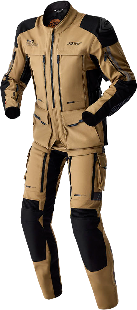 Rst PS Adventure D3O Jacket Sand Black Textile XL - 103599SND-46