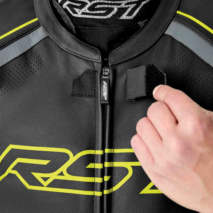 Rst 556-3604242 103604F.YEL-42 S1 D3O SUIT BLK/GRY/FLO YEL LEATHER MD