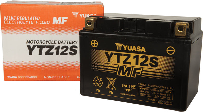 Yuasa Battery YTZ12S Sealed Factory Activated - YUAM7212A For Honda Motorcycles 2000-2010 | Ski-Doo Expedition 2018 | BMW S1000RR 2010-2011