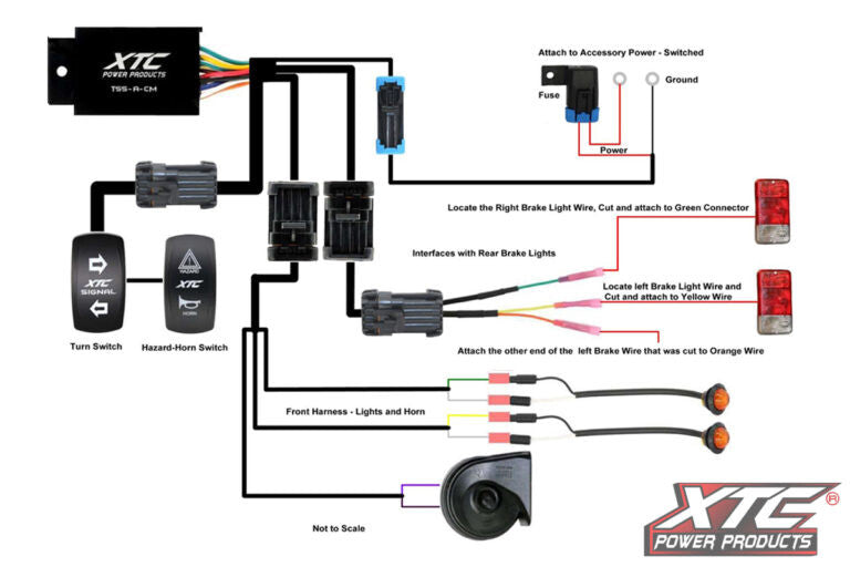Xtc Power Products 630-1423 ATS-UNI-I-DRL AUTO TURN SIGNAL KIT W/ HORN AND FRONT DRL LIGHTS CAN