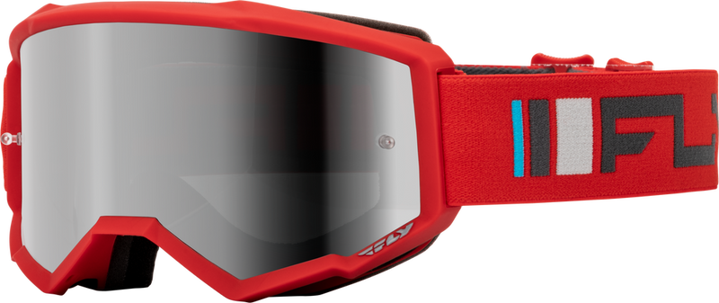 Fly Racing 37-51522 37-51522 ZONE GOGGLE RED/CHARCOAL W/ SILVER MIRROR/SMOKE LENS