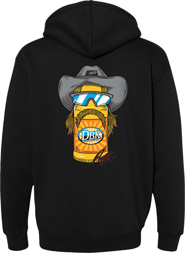 Dbk 325-00029YL YHAP-STACHEMULL-L STACHE MULLET MOTO YTH HOODIE BLACK YL