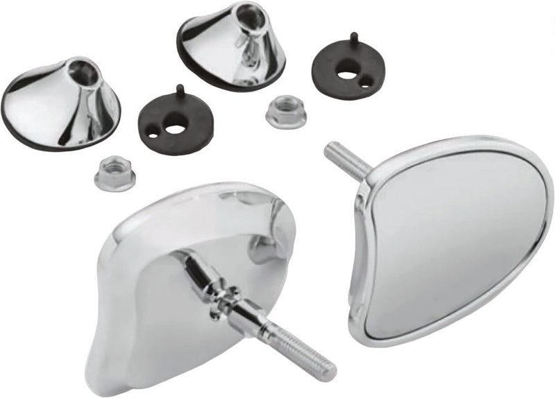 Harddrive 270332 Tapered Fairing Mirrors Chrome For Harley Touring 2014-2019