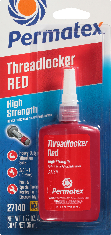 Permatex 59-9215 27140 HIGH STRENGTH THREADLOCKER RED 36 ML