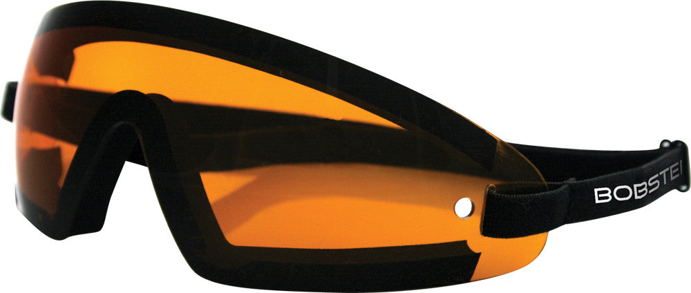 Bobster 26-4797 BW201A WRAP AROUND SUNGLASSES BLACK W/AMBER LENS
