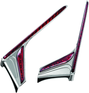 Kuryakyn 3237 L.e.d. Vertical Rear Light Strips 12-17 GL1800 Chrome Red Lens - Photo - Primary