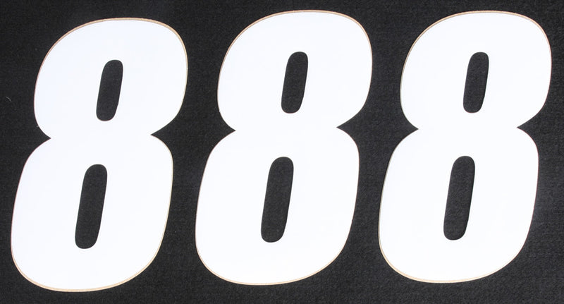 D'cor Visuals D-Cor Number 8 White 6" 3/PK - 45-16-8