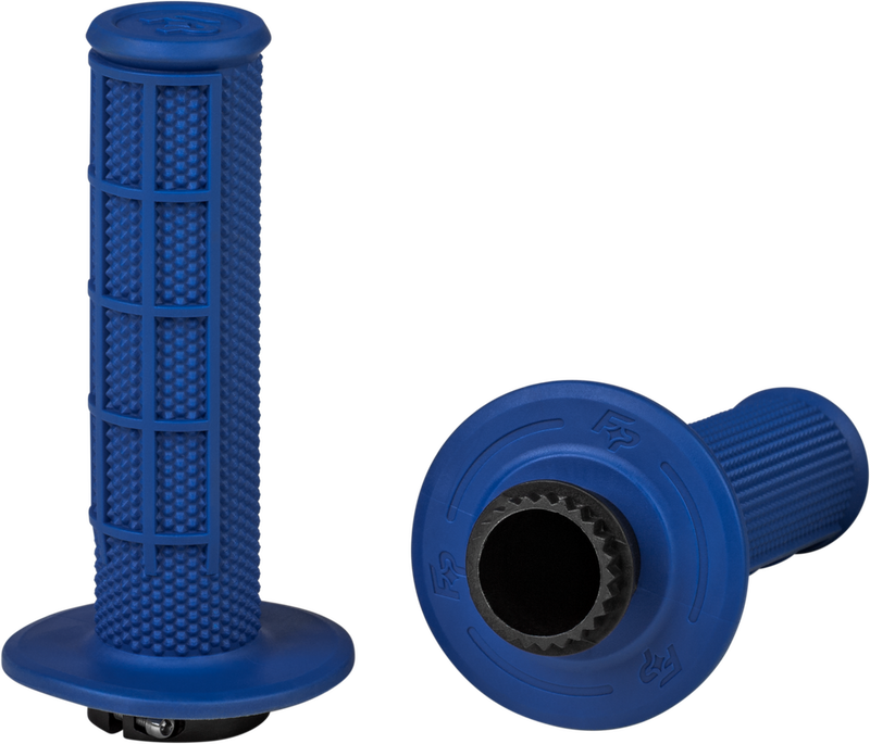 Fire Power 24-0204 24-0204 CONTROL MX LOCK-ON GRIPS BLUE HALF WAFFLE