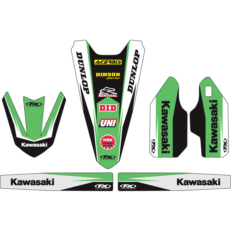 Factory Effex Graphic Kit - 19-50114 Kawasaki KX 250 / KX 125 1999-2002