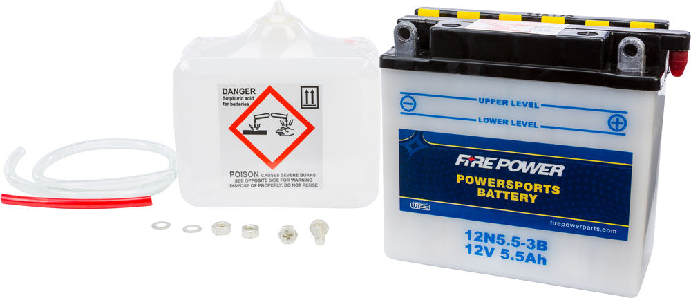 Fire Power 490-2085 12N5.5-3B BATTERY W/ACID 12N5.5-3B 12V