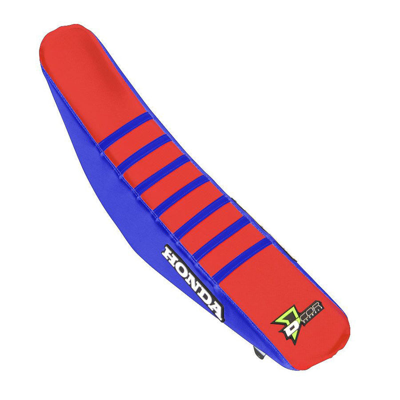 D'cor Visuals D-Cor Seat Cover Blue RED With Ribs - 30-10-471 Honda CRF450R / CRF450RX / CRF250R 2017-2021