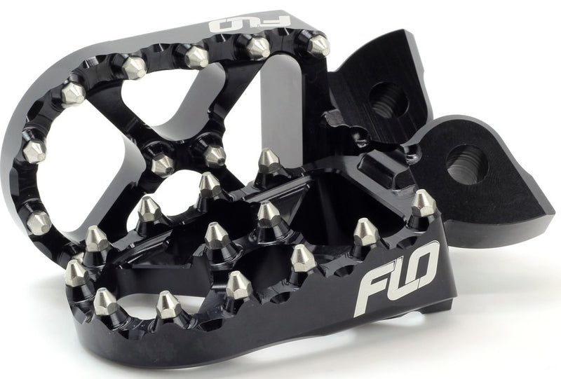 Flo Motorsports PRO Series Foot Pegs Black - FPEG-801BLK Cobra Dirt Bikes 2007-2025