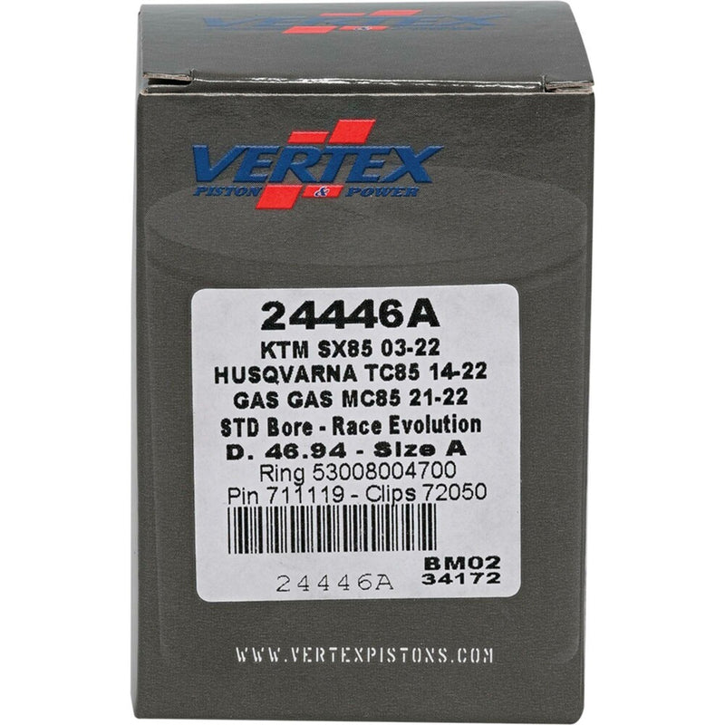 Vertex Piston Kit Cast Race Evolution 46.94/Standard KTM Husqvarna GAS - 24446A For Husqvarna 17/14 2014-2024 | KTM 85 (17/14) 2003-2024