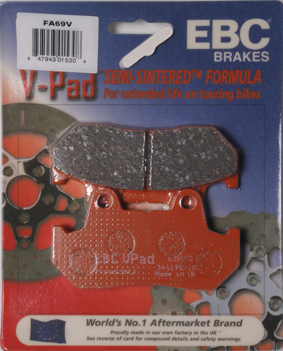 Ebc 15-69V FA69V BRAKE PADS FA69V SEMI-SINTERED V SERIES