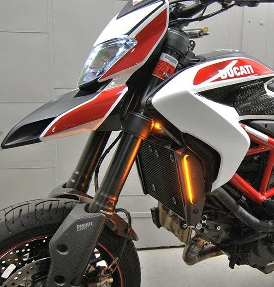 New Rage Cycles Front LED Turn Signals DUC - HYPER-SMS Ducati Hypermotard 2013-2018