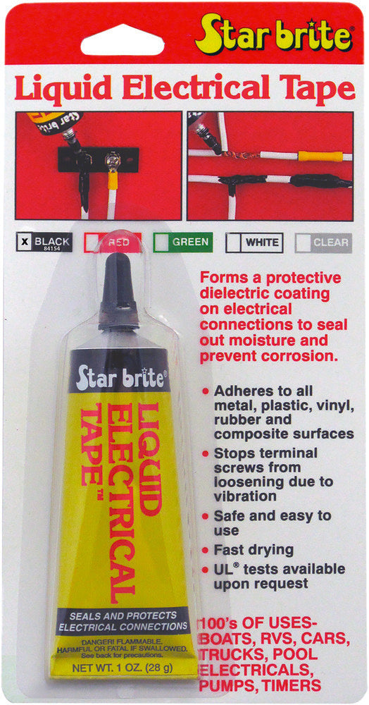 Star Brite 57-1176 84154 LIQUID ELECTRICAL TAPE BLACK 1 OZ