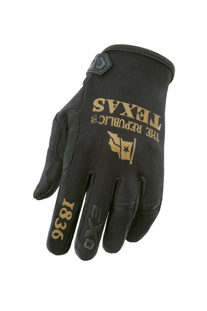 Scorpion Exo 75-6174L G49-085 MOTO-FLEX GLOVES LONE STAR BLACK/GOLD LG