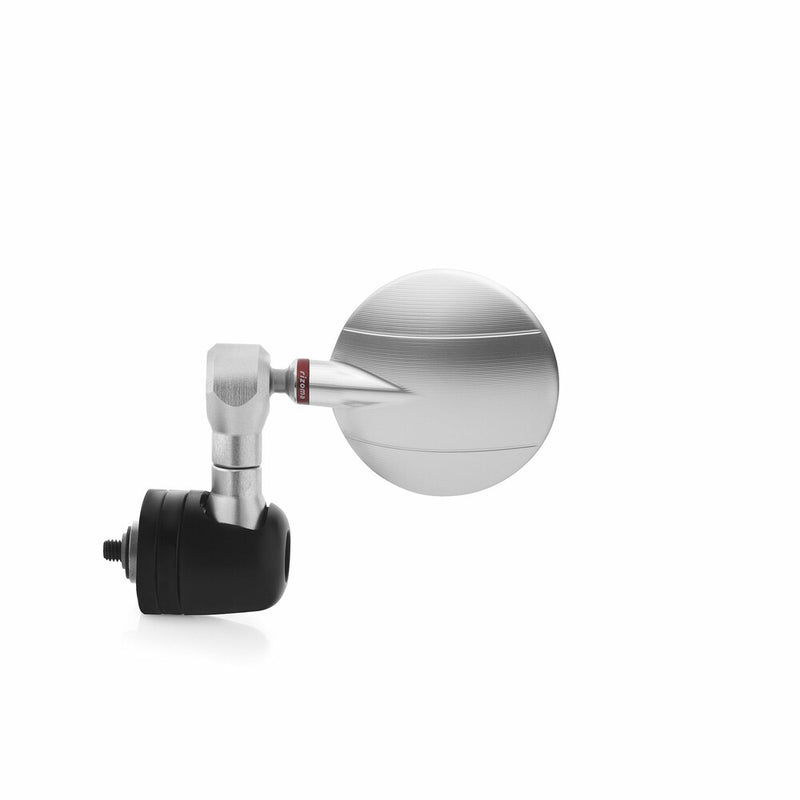 Rizoma Mirror SPY-R 57MM Silver Each - BS185A For Triumph Speed / Street / Trident 2023 | Kawasaki Ninja / 650 2023-2024 | KTM 1290 Super Duke 2023