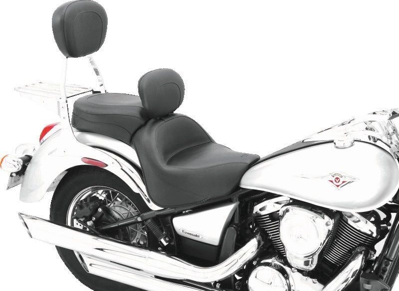 Mustang Motorcycle 79417 Mustang 06-21 Kawasaki Vulcan 900 Classic, Custom Touring 1PC Seat W/driver Backrest - Black - User 1