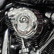 S&S Cycle 170-0435C 2017+ M8 Models Stealth Air Cleaner Kit W/ Chrome Mini Teardrop Cover - User 1