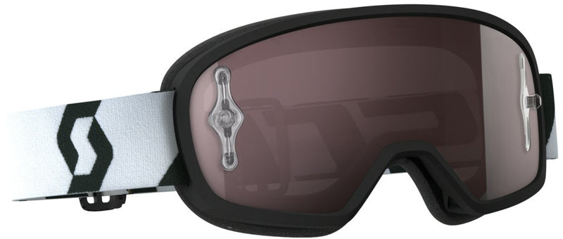Scott 51-1483 262602-1007269 BUZZ PRO GOGGLE BLACK/WHITE W/SILVER CHROME LENS