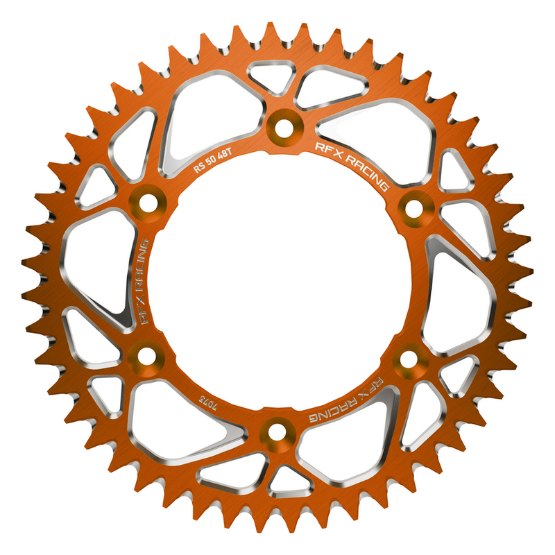 Rfx 739-3509948OR FXRS 50-48 99OR ALUMINUM REAR SPROCKET 48T ORANGE KTM/HUSQ/GAS