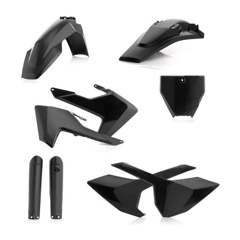 Acerbis 2462600001 16-18 Husqvarna TC125/ FC250-450/ TC250/ TX300/ FX350/450 Full Plastic Kit - Black - Photo - Primary