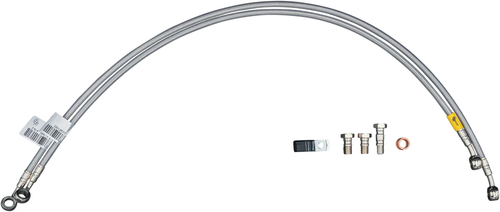 Gbrakes 17-10345 FK003D694-6 BRAKE LINE FRONT AND REAR KIT STAINLESS 6 LINE