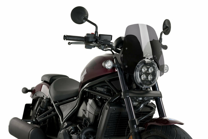 Puig Hi-Tech Parts Windscreen NNG Sport Dark Smoke - 20819F Honda Rebel 2021-2023