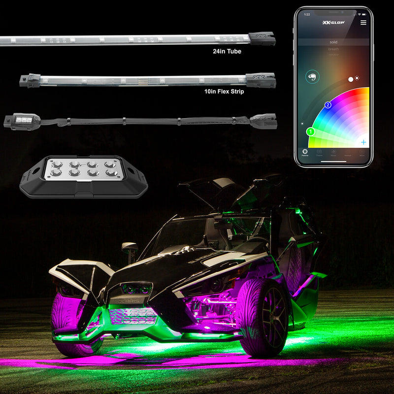 Xk Glow LED Underglow Standard Kit POL - XK-SLING-STA Polaris Slingshot 2015-2022