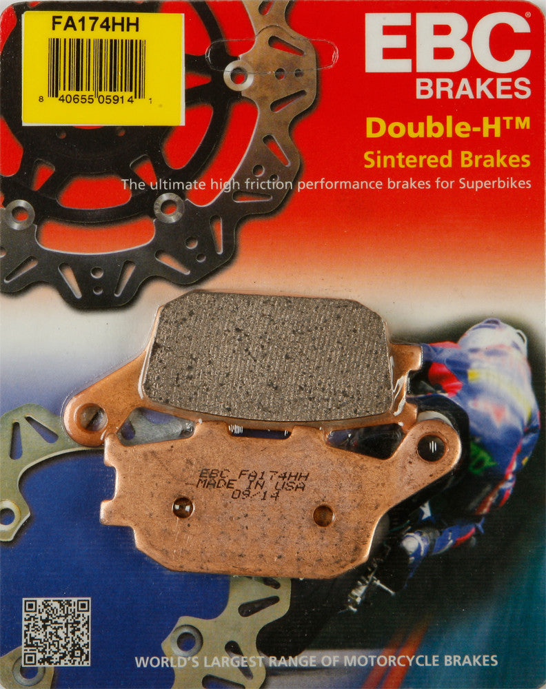 EBC Brake Pads - FA174HH For Honda Motorcycles 1991-2017 | Suzuki Motorcycles 2002-2020 | Yamaha Motorcycles 2003-2024