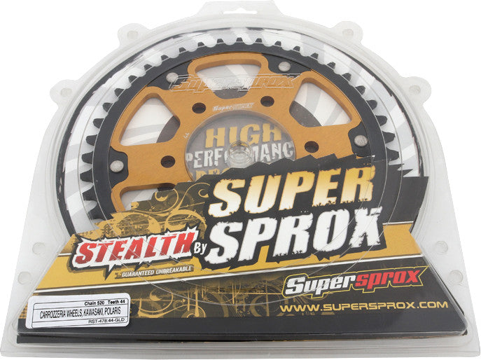 Supersprox 108-478644 RST-478-44-GLD REAR STEALTH SPROCKET ALU/STL 44T-520 GLD KAW/POL