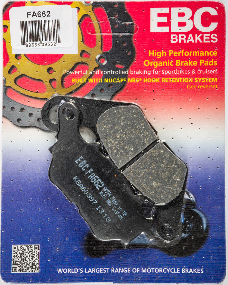 Ebc 15-662 FA662 BRAKE PADS FA662 ORGANIC