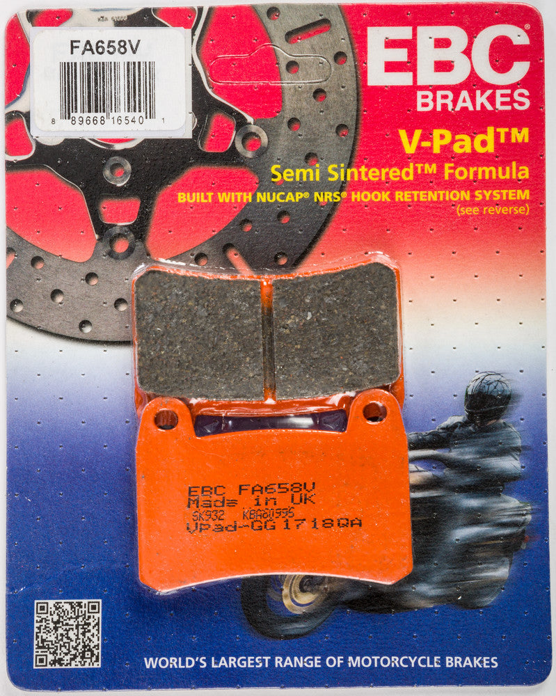 Ebc 15-658V FA658V BRAKE PADS FA658V SEMI-SINTERED V SERIES