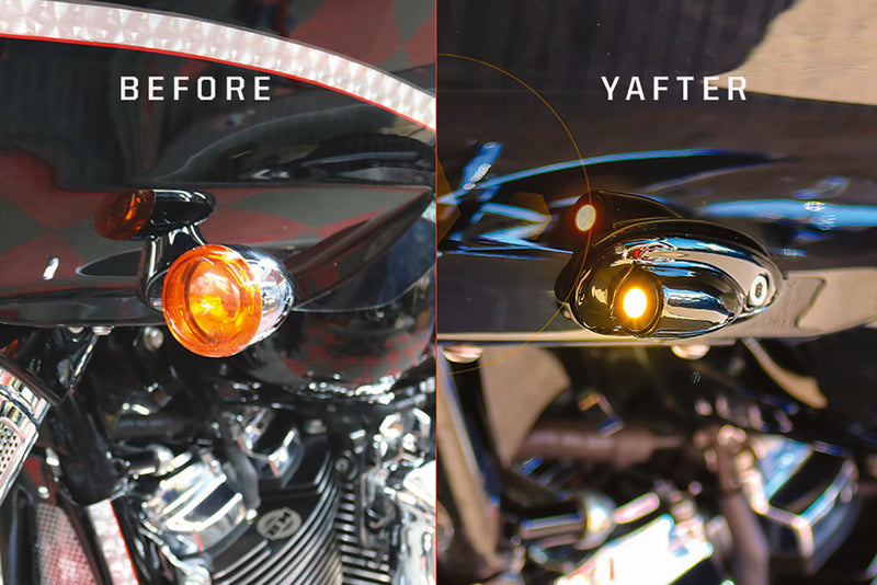 Paul Yaffe Bagger Nation Lightning Bullet Kit Chrome Running Light Fltr - LB-RG-DRL-C For Harley Road Glide 1998-2013