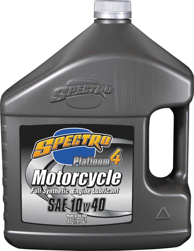 Spectro 582-01172 310352 PLATINUM M/C FULL SYN OIL 4T 10W40 4L