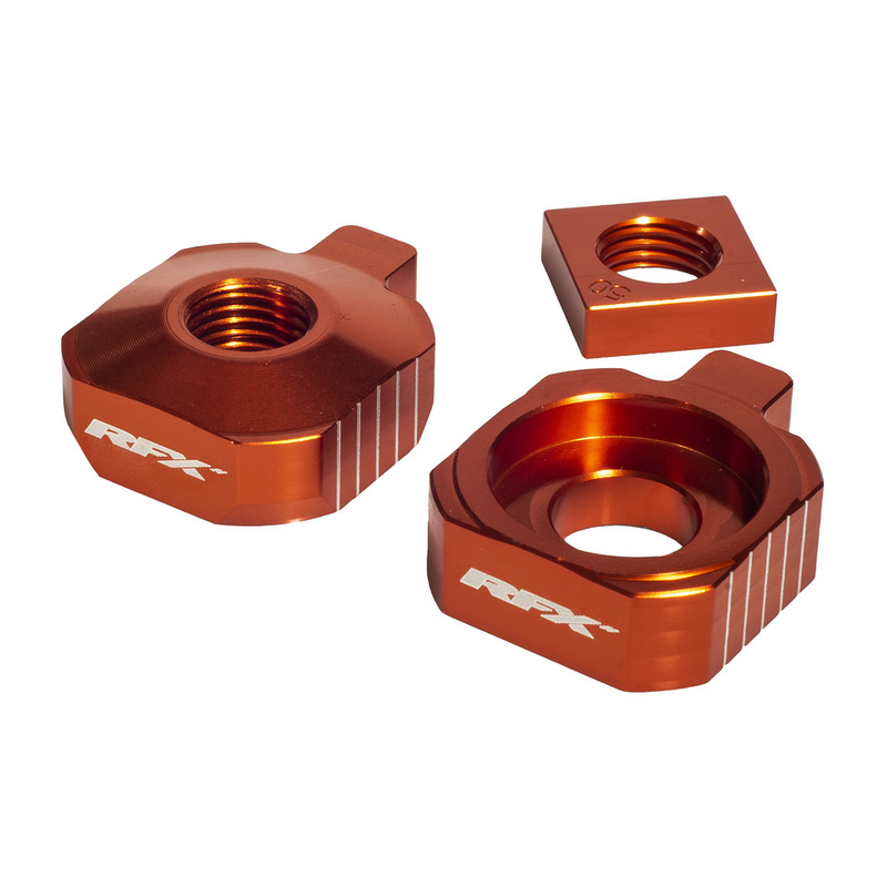 RFX Rear Axle Blocks Orange KTM Husqvarna GAS - FXAB 50400 99OR KTM SX 65 2016-2025