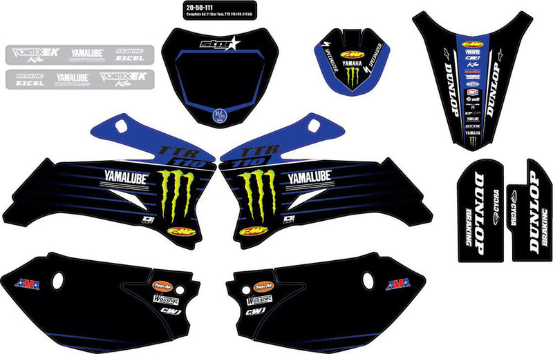 D-Cor Complete Kit 21 Star Black BAG - 20-50-111 Yamaha 110 2011-2021