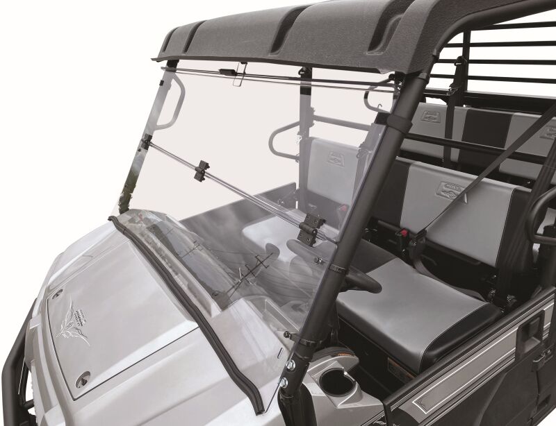 QuadBoss 375787 16-22 Kawasaki KAF820 Mule Pro-dx Windbreak Folding Windshield - User 1