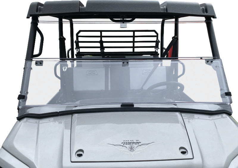 QuadBoss 375787 16-22 Kawasaki KAF820 Mule Pro-dx Windbreak Folding Windshield - User 1