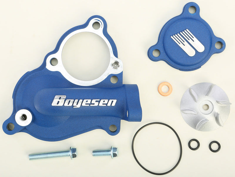Boyesen Waterpump Cover & Impeller Kit Blue - WPK-17L Kawasaki KX 250 2004-2016