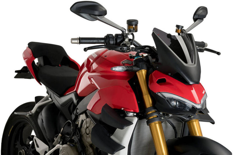 Puig Hi-Tech Parts Windscreen Naked NEW GEN Sport Dark Smoke DUC - 20467F Ducati Streetfighter 2020-2023