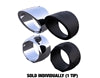 Tab Performance 4.5" Black B.A.M. Sticks Exhaust Pipes Hard Bag 4.5" Chrome Straight Cut Tip, Non-Baffled ( - 211-2295-C2-NB For Indian 2014-2026