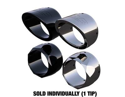 Tab Performance 4.5 inch Replacement Exhaust Tips | Specialty Finishes - Torched Chrome Straight Tips 991-5015