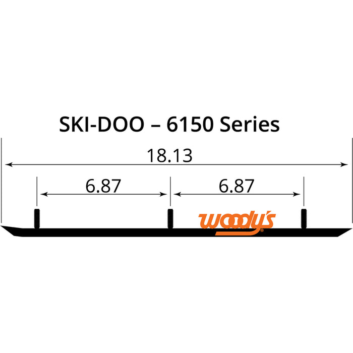 WOODY'S TSD4-6150 TSD4-6150 Trail Blazer IV™ Flat-Top® Wear Bars Wear Bar - Trail Blazer IV™ Flat-Top® - 6" - 60°