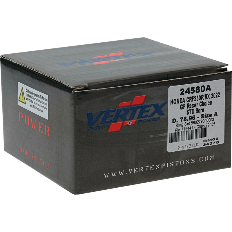 Vertex Piston Kit GP RC Forged 78.96/Standard 14.1:1 - 24580A Honda CRF250R / CRF250RX 2022-2024