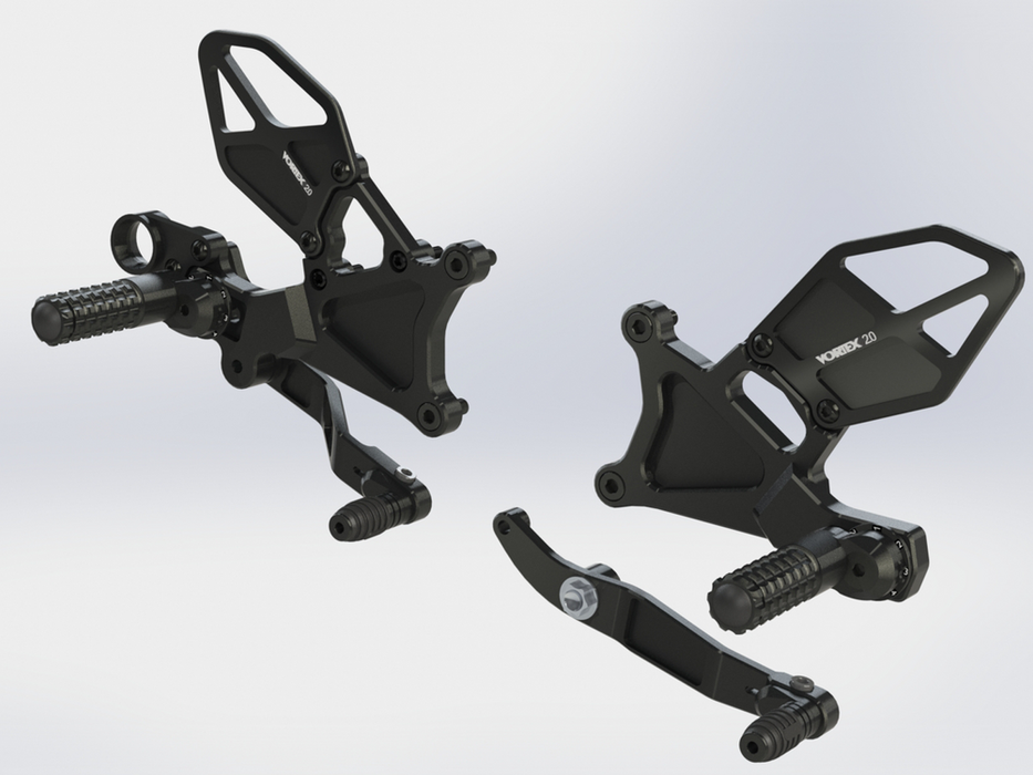 Vortex 3-RS634K RS634K REAR SET COMPLETE BLK YAM