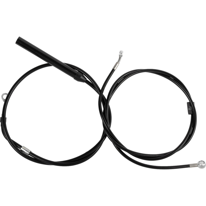 LA Choppers Standard Black Vinyl Handlebar Cable Brake Line Kit — Ape Hanger 12"-14" Ape Hangers - LA-8062KT-13B For Harley Touring 2021-2022