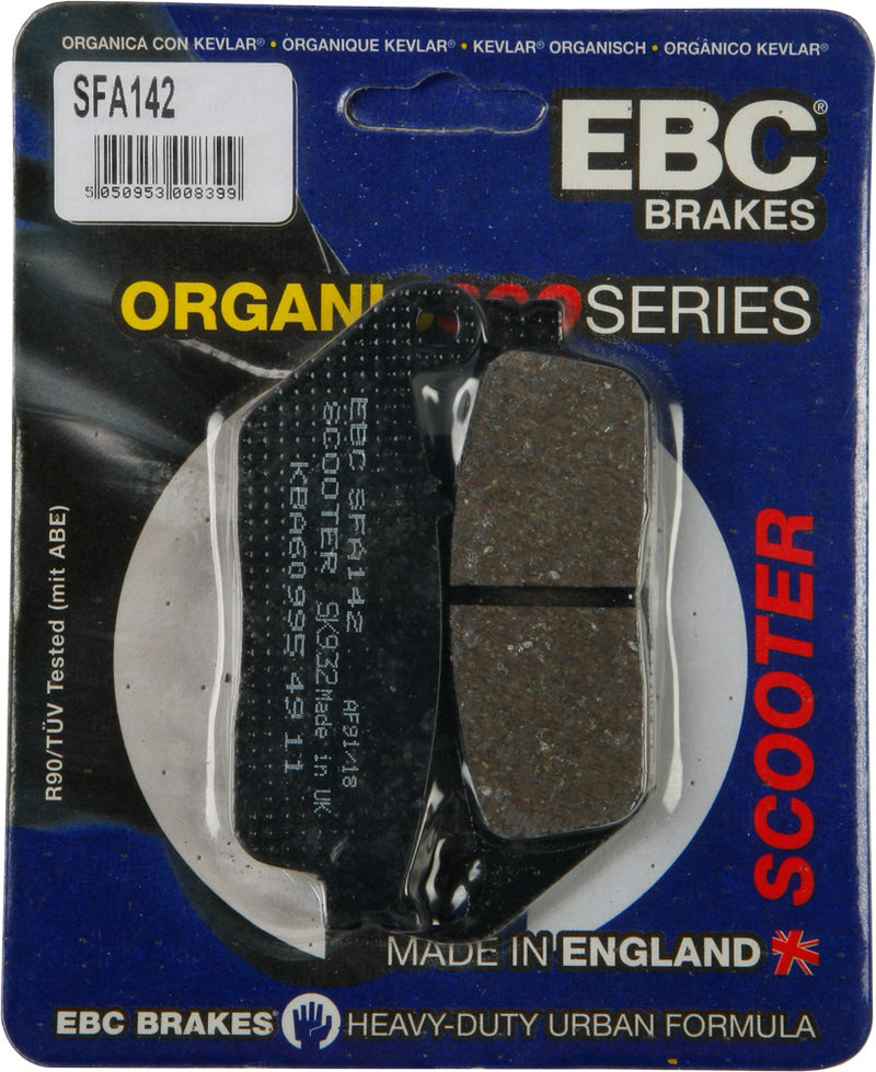 EBC Brake Pads Organic - SFA142 For Suzuki 650 Burgman / 650A Burgman Executive 2003-2017 | Honda Helix 1994-2001